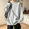 Camada de base pesada, camiseta de manga comprida da marca trendy ean para homens, caimento ligeiramente solto, gola outono, cl para adolescentes