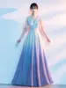 Vestido de Performance para Coro Feminino, Novo Vestido Longo para Performance em Palco de Coro, Vestido para Competição de Recital de Maestro