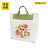 Bolsa de Lona Personalizada Cuatro Esquinas Asa de PU Elegante Lote Empresa Escuela Gobierno Bolsa de Lona de Gran Capacidad Logo Personalizado