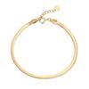Pulsera de hueso de serpiente plana de plata de ley s925 para mujer, estilo frío minimalista, cadena de cuchillo de lujo ligero con temperamento ins de alta calidad