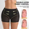 Pantalones Elevadores de Cadera y Glúteos para Mujer con Almohadillas de Esponja, Glúteos Falsos, Glúteos de Melocotón, Pantalones Moldeadores de Abdomen, Pantalones Transpirables de Malla de Tallas Grandes