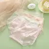 [múltiplas combinações] calcinha de seda gelada ultrafina feminina cintura de renda quadril respirável calcinha de menina