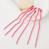 Corrente de Contas Coloridas, Corrente de Contas Onduladas Pintadas, Corrente com Pingente de Etiqueta de Ferro 10cm, Corrente de Material para Acessório de Joia DIY Feito à Mão