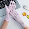 Guantes de protección solar para mujer, finos, con protección UV, de seda de hielo, muy elásticos, para verano, para montar al aire libre, con lazo y pantalla táctil.