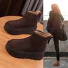 Botas de Nieve Nuevas de Estilo Otoño e Invierno 2026, Aumentadoras de Altura, Forradas de Felpa y Engrosadas para Calidez, Botas Martin Casuales Super Populares de Suela Gruesa