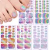 Pegatinas de Manicura de Verano Transfronterizas Nuevas Pegatinas para Pies Impermeables Teñido Arcoíris Polvo de Cebolla Brillo Pegatinas para Uñas de los Pies Pegatinas Personalizadas para Uñas