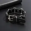 Pulsera de Calavera Estilo Gótico, Pulsera de Cuero Ajustable Punk Personalizada, Popular en Europa y América, Joyería Transfronteriza al por Mayor