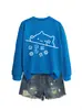 Amazon eBay Tienda Independiente Linda y Divertida Casual Sudadera de Gato Dados Redonda Cuello Largo para Comercio Exterior Transfronterizo