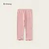 Pantalones Leggings para Niños Bangxuan Primavera y Otoño Nuevas Llegadas Lazo Elegante Niño Pequeño Pantalones Largos Ropa Exterior Rosa Ajustados Pantalones de Niña
