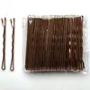 Clipe de cabelo AliExpress transfronteiriço 5CM de uma palavra, clipe de cabelo castanho dourado, clipe lateral, acessório de cabelo, grampo de cabelo para noiva