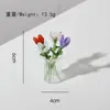 Ramo de Flores de Vidrio Hecho a Mano de Zibo, Arreglo de Flores Artificiales, Regalo de Flor Eterna de Vidrio, Adorno Fresco para Decoración de Escritorio