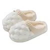 Chinelos de algodão Cixi para mulheres, outono e inverno, casal, sapatos de lua internos, antiderrapantes, quentes, chinelos de algodão de pelúcia para casa