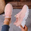 Zapatos para mujer 2026 verano nuevos zapatos de malla transpirable transfronterizos talla grande zapatos de running de suela gruesa zapatos casuales para exteriores TEMU