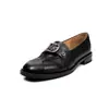Serie Brock~Nuevo modelo de mocasines para mujer hechos completamente de piel por dentro y por fuera, con estilo británico y tacón bajo de 2,5 cm