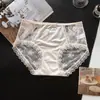 Bragas de encaje sexys puramente sensuales para mujer, exquisita entrepierna de satén y seda, transpirables, de secado rápido, bragas ajustadas a la cadera para mujer