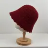 Sombrero de Pescador Color Liso Cara Desnuda Tejido Circunferencia de Cabeza Grande Sombrero de Cubo Plegable Cálido Protege Orejas Hace que la Cara Parezca Más Pequeña Estilo Coreano Sombrero de Cubeta Mujeres