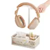 Organizador de escritorio para sala de e-sports: portarrollos de papel, estante para pinceles, estante de almacenamiento multifuncional, soporte para auriculares, auriculares lindos