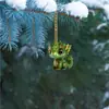 Colgante de Dinosaurio Verde Lindo Nuevo Creativo Navideño Transfronterizo Decoración de Árbol de Navidad Espejo Retrovisor de Coche Hogar Nochevieja