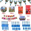 Decoración para Fiesta de Cumpleaños de Juego Roblox en Mundo Virtual Transfronterizo Suministros Banner Inserto Mantel Set de Platos de Papel