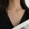 Collar de Trébol de Cuatro Hojas Estilo Europeo y Americano para Mujer Cadena para Clavícula de Lujo Accesible Diseño de Nicho Joyería de Alta Gama Regalo Día de la Diosa 2023
