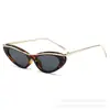 Gafas de sol metálicas con montura pequeña estilo ojo de gato, personalizadas, de estilo europeo y americano, para mujer, gafas de sol de moda retro de alta gama