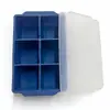 Bandeja de Hielo Cuadrada de Silicona de 6 Compartimentos con Tapa, Fácil de Desmoldar, de Silicona de Grado Alimenticio, de Venta Caliente en Amazon para el Verano