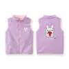 Chaleco polar de doble capa para niños, chaqueta gruesa y cálida para otoño e invierno, para niños y niñas.