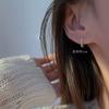Hebilla de Oreja de Aguja de Plata 925 para Mujer 2025 Nuevas Explosiones Diseño Nicho Accesorios Avanzados para la Oreja Aretes de Lujo Ligero
