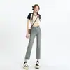 Jeans Rectos de Cintura Alta para Mujer Primavera y Otoño 2026 Elásticos Sueltos Adelgazantes Tallas Grandes Pantalones Cigarrillo Estrechos para Mujeres Petites