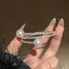 Pulsera Geométrica Elástica Multicapa Simple Incrustada de Diamantes Europeos y Americanos Pulsera Elegante de Lujo Ligero Pulsera Exquisita de Nicho para Mujeres