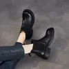 Botines Chelsea de piel genuina 2026 nuevo modelo otoño e invierno, punta redonda, cómodos y versátiles, botas de piel de vaca para mujer estilo retro británico