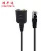 Conector de Cristal Rj9 Auriculares de Computadora a Teléfono Puerto Único/Doble Puerto Cable de Teléfono de 3.5mm Cable de Red de Audio