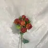 Decorações de Mesa de Jantar para Casa com 7 Peças em Estilo Rústico com Pequenas Rosas de Floco de Neve, Flores Artificiais Estilo Jardim de Monet para Casamentos