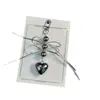 Laço de Fita Pingente de Coração de Metal Chaveiro de Coração de Metal Brilhante Decoração para Bolsa Telefone