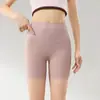 Shorts de Fitness Yoga de Secado Rápido de Cintura Alta, Alternativa Lulu, Pantalones Cortos de Verano de Cinco Puntos Tiburón, Leggings que No Requieren Usar Ropa Interior