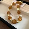 Collar de doble capa con cuentas acrílicas transfronterizo europeo y americano, cadena para la clavícula de lujo ligero de alta gama, joyería de estilo étnico vintage al por mayor