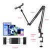 Suporte para Celular, Suporte para Tablet, Suporte de Mesa para Cabeceira, Suporte para Preguiçosos para Assistir Dramas, Rotativo, Portátil, Base Multifuncional de Metal