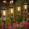 Lámpara Solar para Jardín Césped Exterior Impermeable Decoración Paisajística Atmósfera Luz Nocturna Iluminación Jardín Bombilla de Filamento de Tungsteno Lámpara de Suelo