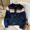 Abrigo suéter grueso de otoño e invierno para mujer, elegante y juvenil, suave y acogedor, estilo casual, cárdigan de punto blanco para usar como prenda exterior