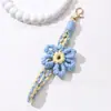 Cordones para Teléfono de Colores Dopamina Transfronterizos, Correas de Muñeca Tejidas a Mano, Llaveros, Pequeños Accesorios de Llave de Flor al por Mayor