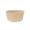 Cesta de Armazenamento de Corda de Algodão Cesta Organizadora de Lanches para Mesa Redonda Cesta de Armazenamento para Cosméticos Diversos Armazenamento de Cesta de Frutas Trançada