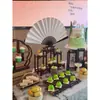 Soporte de Exhibición de Mesa de Postres Estilo Chino, Bandeja de Mesa para Compromiso y Boda, Estante Decorativo, Decoración de Boda, Soporte para Pasteles de Hora del Té