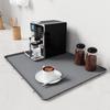 Tapete de café explosivo transfronteiriço de silicone para mesa de bar antiderrapante isolamento térmico dreno com aba bandeja secagem de xícara de café tapete de fundo