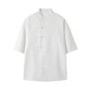 25 Verão Comércio Exterior Novo Camisa Masculina Cor Sólida plus size Gola Vertical Manga Curta Estilo Chinês Casual Solta Camisa Jaqueta