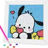 Nuevo Pintura de Diamantes Sanrio Creativo Infantil DIY Enmarcado Pegatina de Diamantes Completos Dibujos Animados Juguetes Educativos Venta al por Mayor