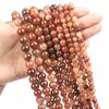 Cuentas Redondas de Turmalina Natural de 6 mm DIY Cuentas de Granate Ágata Ojo de Tigre Piedra Cuentas Sueltas Cuentas Redondas de Amatista Accesorios de Joyería