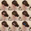 Pin lateral dulce floral estilo coreano para mujer, pinza elegante para flequillo, pinza de pico de pato exquisita de alta gama para cabello suelto, accesorio para el cabello