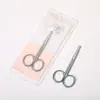 Nuevas Tijeras para Recortar Cejas para Hombres y Mujeres, Recortador de Vello Nasal, Recortador de Cejas para Maquillaje, Tijeras Pequeñas, Empaque Individual