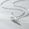Colar de Diamante Moissanite Único Lágrimas de Sereia Mais Vendido do Xiaohongshu para Mulheres Prata de Lei S925 Acessório de Alta Qualidade Joia de Prata