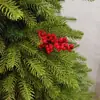Accesorios de Navidad Decoración navideña Fruta roja simulación Cadena de fruta roja Decoración de árbol de Navidad Accesorios DIY Rama de fruta roja